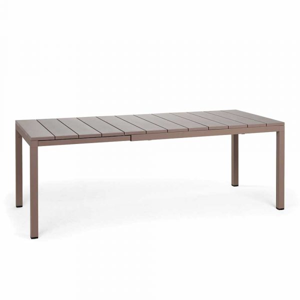 Tavolo Allungabile Rio ALU in Alluminio, 140/210 x 85 cm Nardi - Tortora