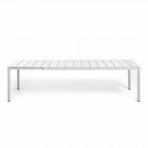 Tavolo Allungabile Rio ALU in Alluminio, 210/280 x 100 cm Nardi - Bianco