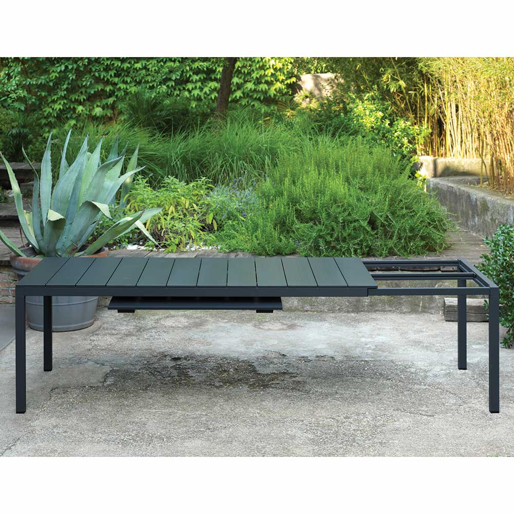 Tavolo Allungabile Rio ALU in Alluminio, 210/280 x 100 cm Nardi - Antracite - immagine 4