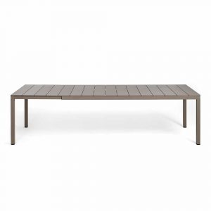 Tavolo Allungabile Rio ALU in Alluminio, 210/280 x 100 cm Nardi - Tortora