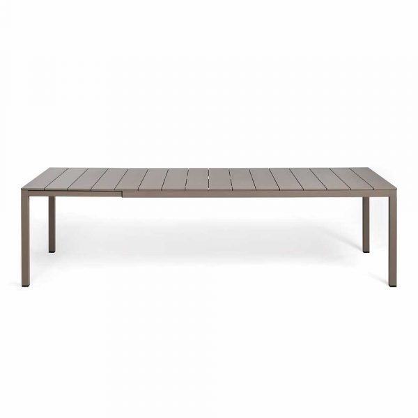 Tavolo Allungabile Rio ALU in Alluminio, 210/280 x 100 cm Nardi - Tortora