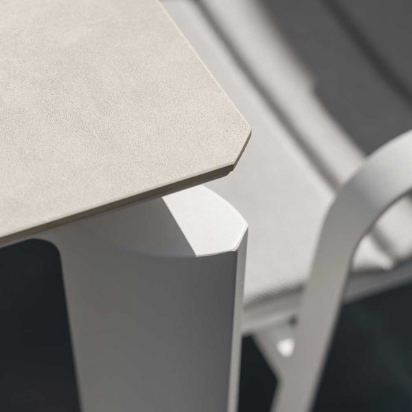 Tavolo Allungabile Milo in Alluminio e Ceramica, 160/215 x 95 cm Talenti - Bianco - immagine 2