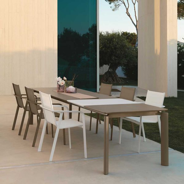 Tavolo Allungabile Milo in Alluminio, 200/320 x 100 cm Talenti - Tortora - immagine 2