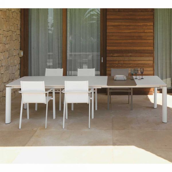 Tavolo Allungabile Milo in Alluminio, 200/320 x 100 cm Talenti - Bianco - immagine 2