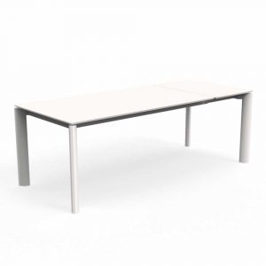 Tavolo Allungabile Milo in Alluminio, 160/215 x 95 cm Talenti - Bianco