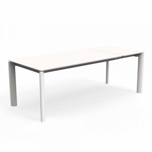 Tavolo Allungabile Milo in Alluminio, 160/215 x 95 cm Talenti - Bianco
