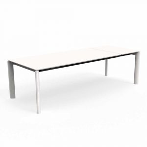 Tavolo Allungabile Milo in Alluminio, 200/320 x 100 cm Talenti - Bianco