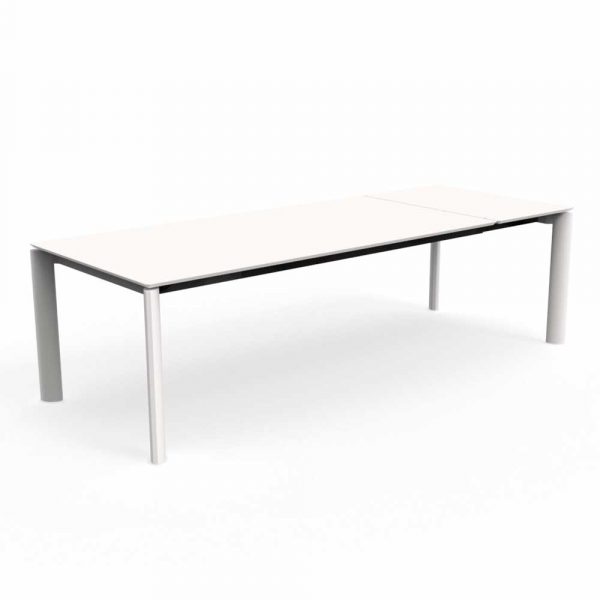 Tavolo Allungabile Milo in Alluminio, 200/320 x 100 cm Talenti - Bianco