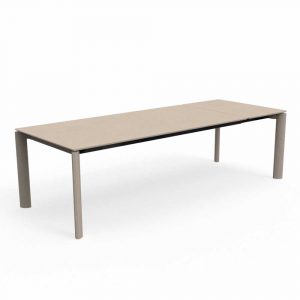 Tavolo Allungabile Milo in Alluminio, 200/320 x 100 cm Talenti - Tortora