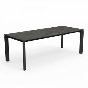 Tavolo Allungabile Milo in Alluminio e Ceramica, 160/215 x 95 cm Talenti - Antracite