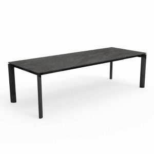 Tavolo Allungabile Milo in Alluminio e Ceramica, 200/260 x 100 cm Talenti - Antracite