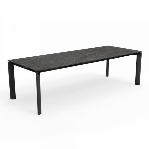 Tavolo Allungabile Milo in Alluminio e Ceramica, 200/260 x 100 cm Talenti - Antracite