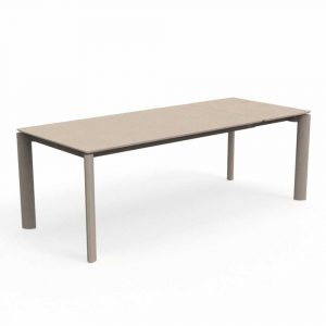 Tavolo Allungabile Milo in Alluminio, 160/215 x 95 cm Talenti - Tortora