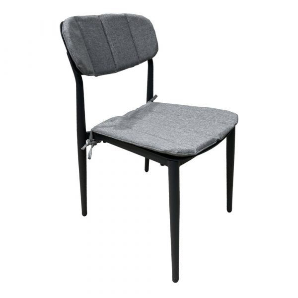 Sedia Impilabile con Cuscino Carrot in Alluminio MV Outdoor - Antracite - immagine 2
