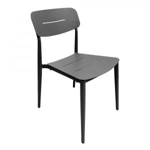 Sedia Impilabile con Cuscino Carrot in Alluminio MV Outdoor - Antracite