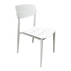 Sedia Impilabile con Cuscino Carrot in Alluminio MV Outdoor - Bianco