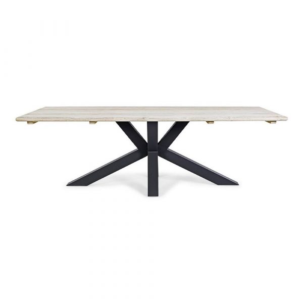 Tavolo Itaca in Alluminio e Teak, 240 x 100 cm Bizzotto - Antracite - immagine 2
