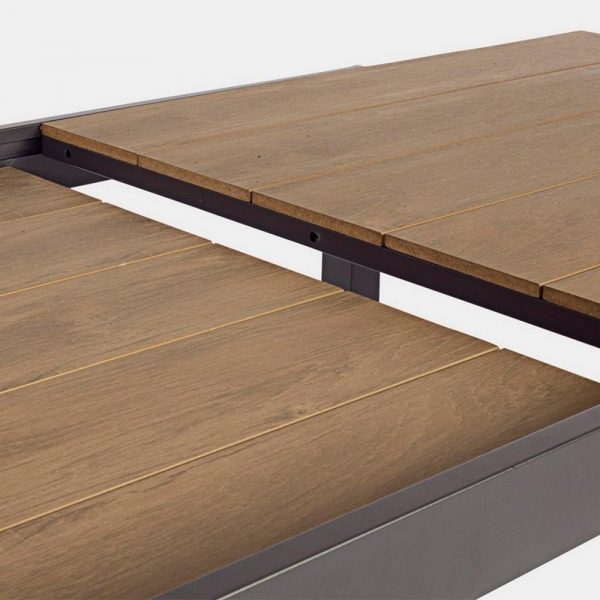 Tavolo Allungabile Elias in Alluminio e Polywood, 200/300 x 95 cm Bizzotto - Antracite - immagine 5