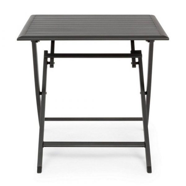 Tavolo Pieghevole Elin in Alluminio, 70 x 70 cm Bizzotto - Antracite - immagine 2