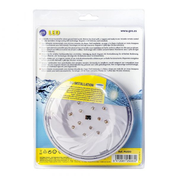 Fari Magnetici Bianchi per Piscine Fuoriterra, set da 2 Gre - immagine 3