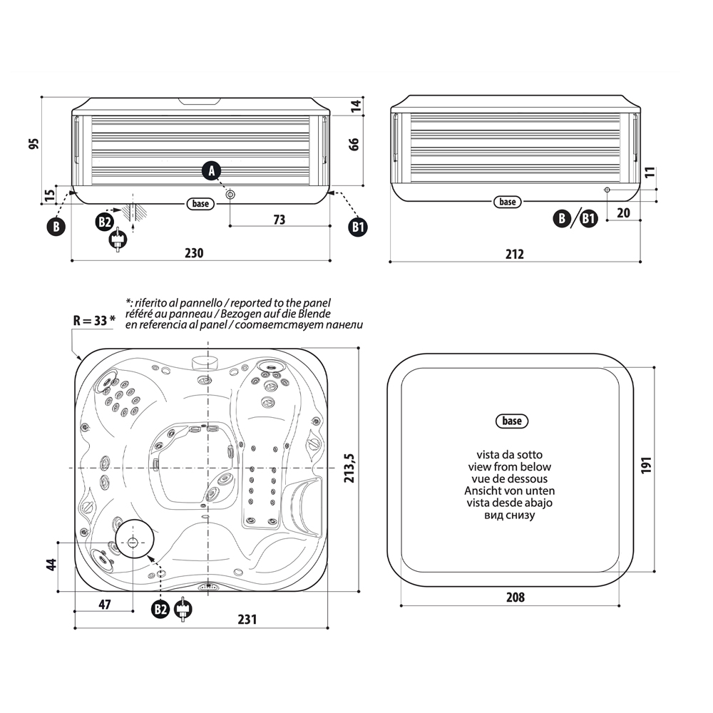 Minipiscina Idromassaggio Jacuzzi® J-355™ - Brushed Gray - immagine 4