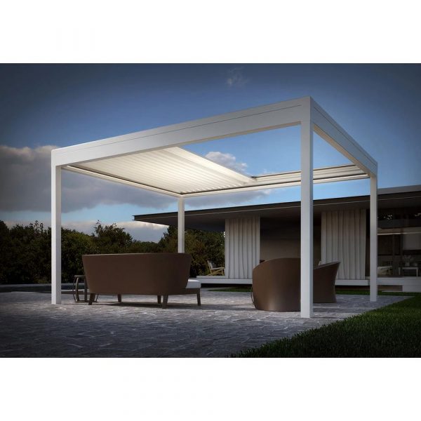 Pergola in Alluminio Motorizzata con Copertura Retraibile Armonia - Dirello