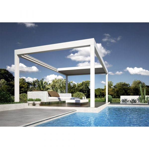 Pergola Bioclimatica in Alluminio con Copertura Retraibile Orchestra - Dirello - immagine 3