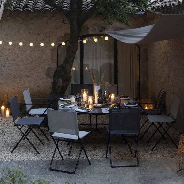 Sedia Pieghevole Anytime in Acciaio e Textilene Lafuma - Obsidian - immagine 4