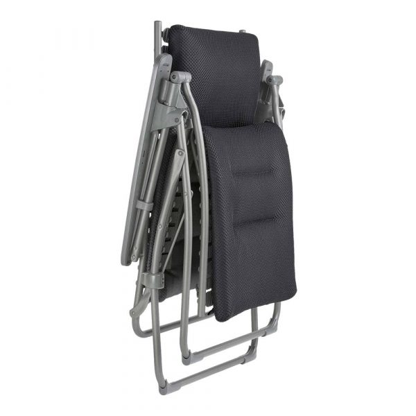 Poltrona Reclinabile Evolution BeComfort in Acciaio e Textilene Lafuma - Dark Grey - immagine 2