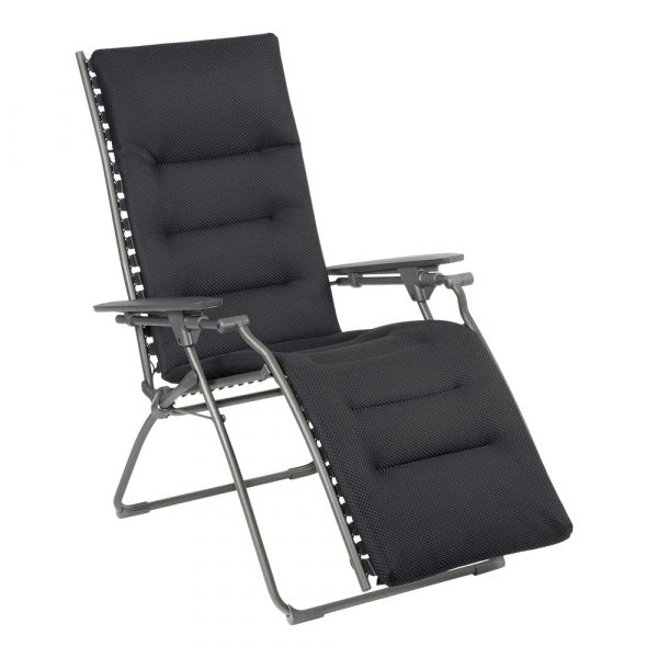 Poltrona Reclinabile Evolution BeComfort in Acciaio e Textilene Lafuma - Dark Grey