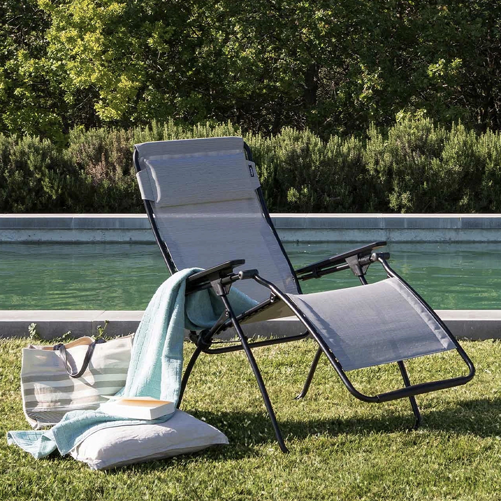 Poltrona Reclinabile Futura XL in Acciaio e Textilene Lafuma - Galet - immagine 3