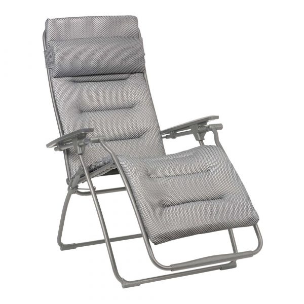 Poltrona Reclinabile Futura BeComfort in Acciaio e Textilene Lafuma - Silver
