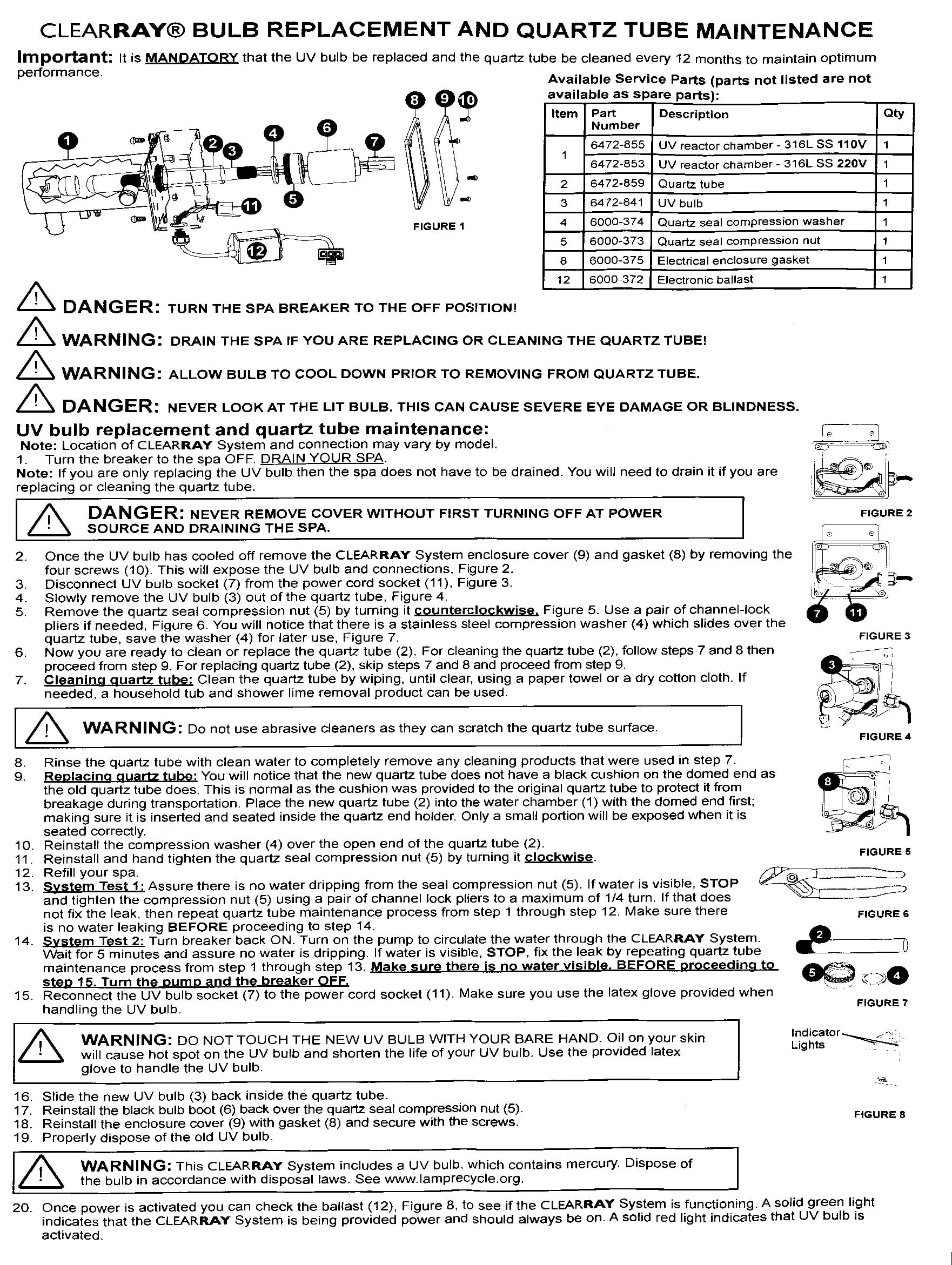 Lampada UV di Ricambio per ClearRay Jacuzzi® | 6472-841 - immagine 4