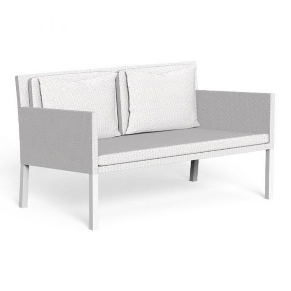 Salotto da Esterno Step in Alluminio e Textilene Talenti - Bianco - immagine 3