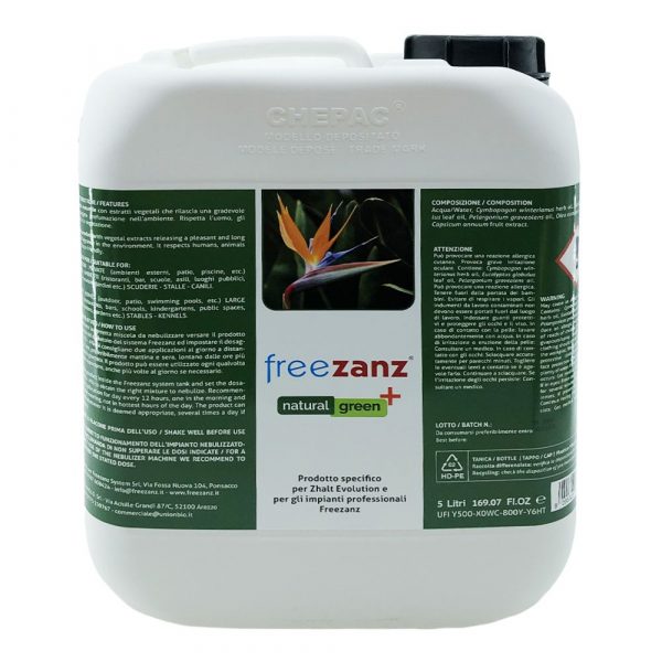 Repellente per Zanzare Natural Green Plus Freezanz - 5 L