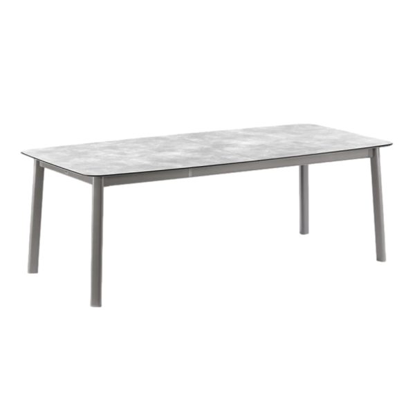 Tavolo Allungabile Ancone in Acciaio e HPL, 220/280 x 108 cm Lafuma - Titane/Ciment