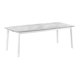 Tavolo Allungabile Ancone in Acciaio e HPL, 220/280 x 108 cm Lafuma - Kaolin/Ciment