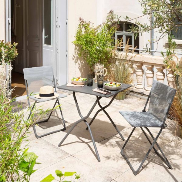 Tavolo Pieghevole Balcony in Acciaio, 64 x 70 cm Lafuma - Titane - immagine 4