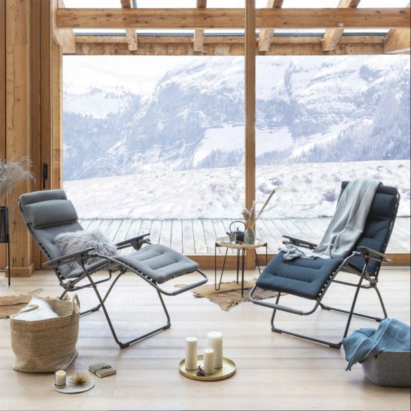 Poltrona Reclinabile Futura BeComfort in Acciaio e Textilene Lafuma - Dark Grey - immagine 3