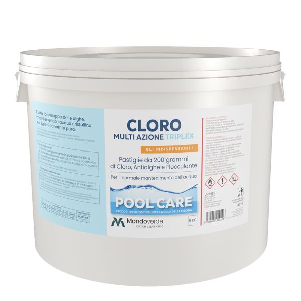 Cloro Multi Azione in Pastiglie da 200 g Triplex - 5 kg