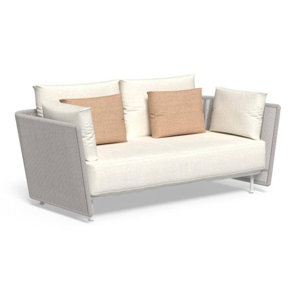 Salotto da Esterno Coral in Alluminio e Corda Talenti - Bianco - immagine 4