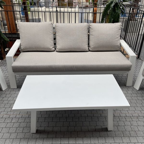 Salotto da Esterno Madrid in Alluminio Giardinia Outdoor - Bianco - immagine 3