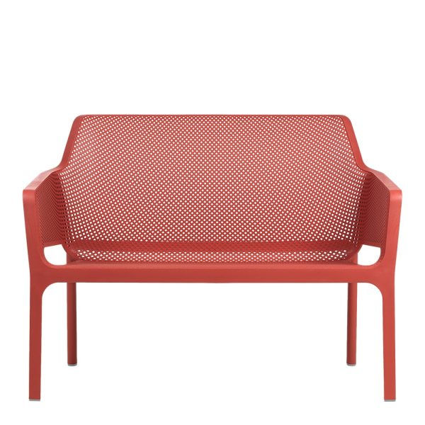 Panchina Net Bench in Resina Nardi - Corallo