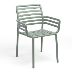 Sedia con Braccioli Impilabile Doga Armchair in Resina Nardi - Menta