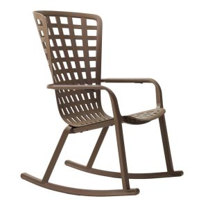 Poltrona Relax Folio con Kit Dondolo in Resina Nardi - Tabacco
