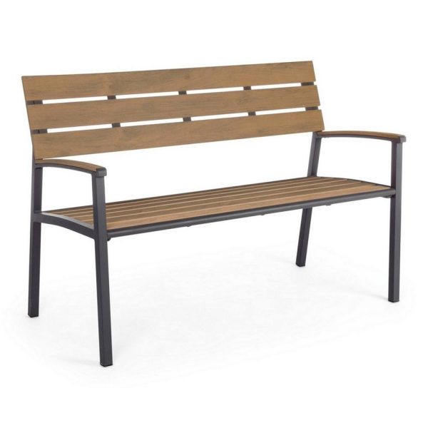 Panchina Isak in Alluminio e Polywood Bizzotto - Antracite