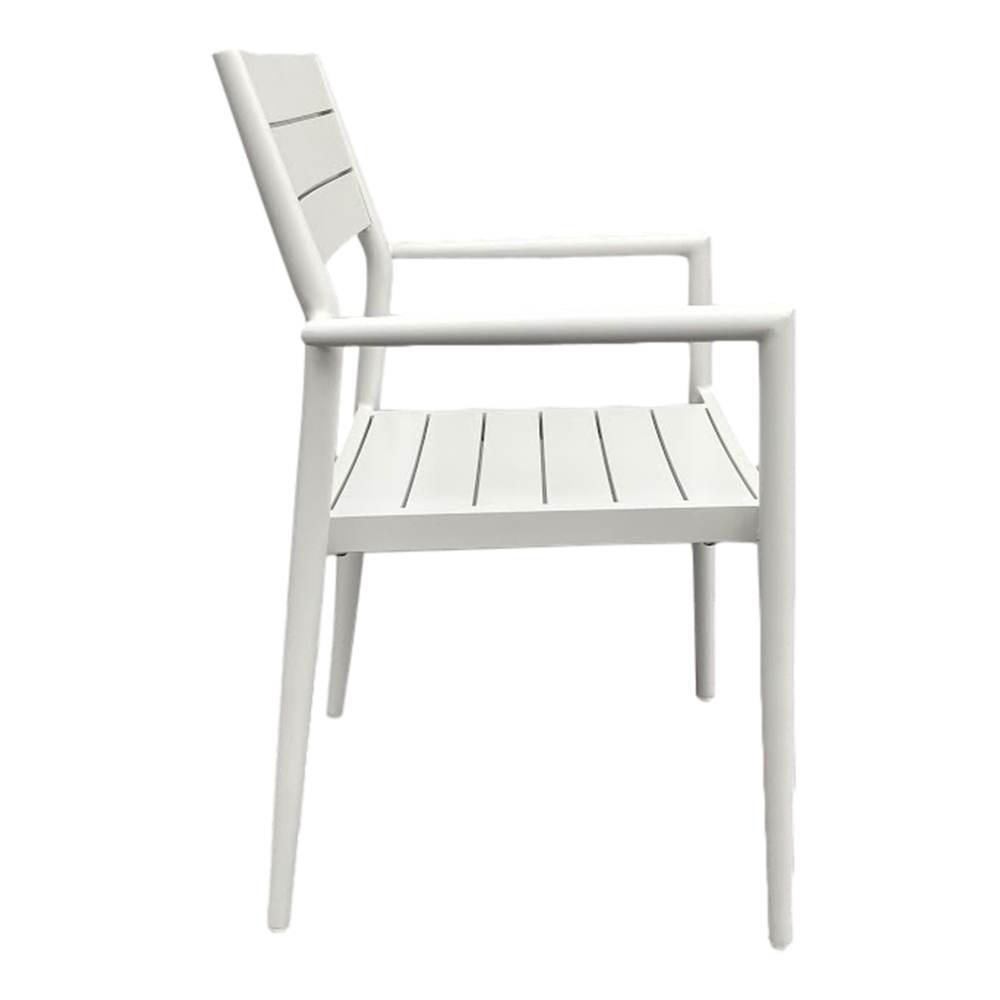 Sedia con Braccioli Impilabile Elite in Alluminio Talenti - Bianco - immagine 2