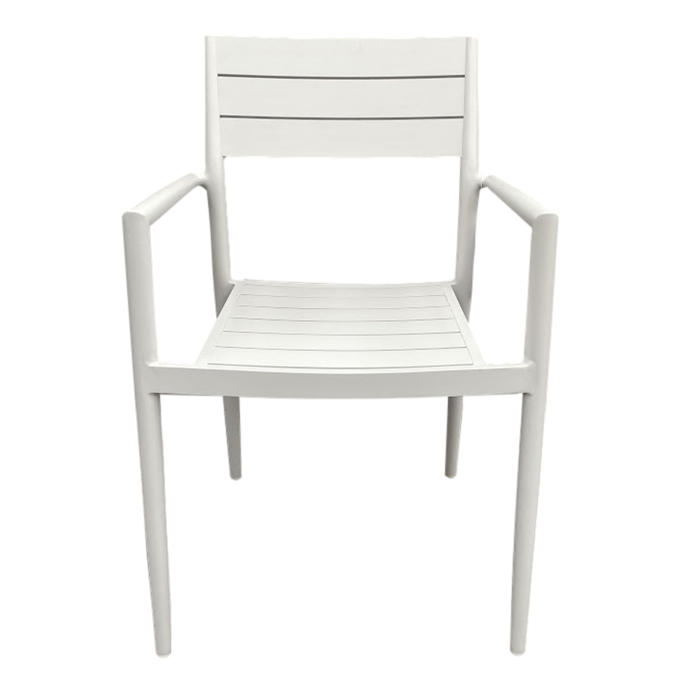 Sedia con Braccioli Impilabile Elite in Alluminio Talenti - Bianco - immagine 3