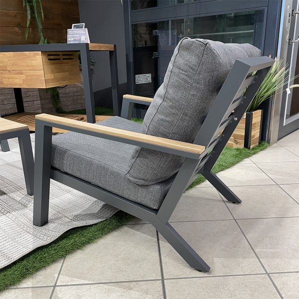 Salotto da Esterno America in Alluminio e Polywood MV Outdoor - Antracite - immagine 3