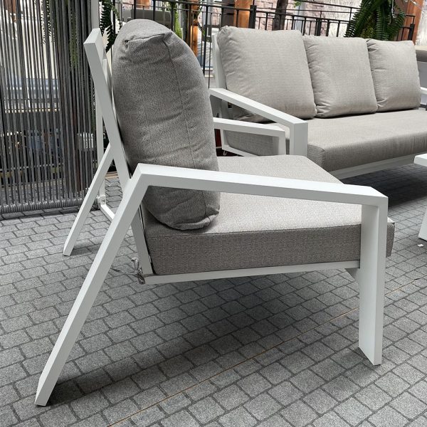 Salotto da Esterno Madrid in Alluminio Giardinia Outdoor - Bianco - immagine 4